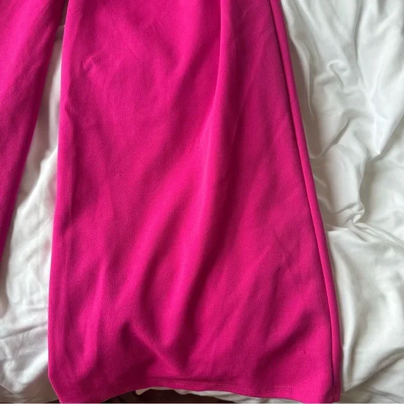Lulus Only Tonight Hot Pink Two-Piece Wide-Leg Jumpsuit Size Medium - Picture 9 of 12